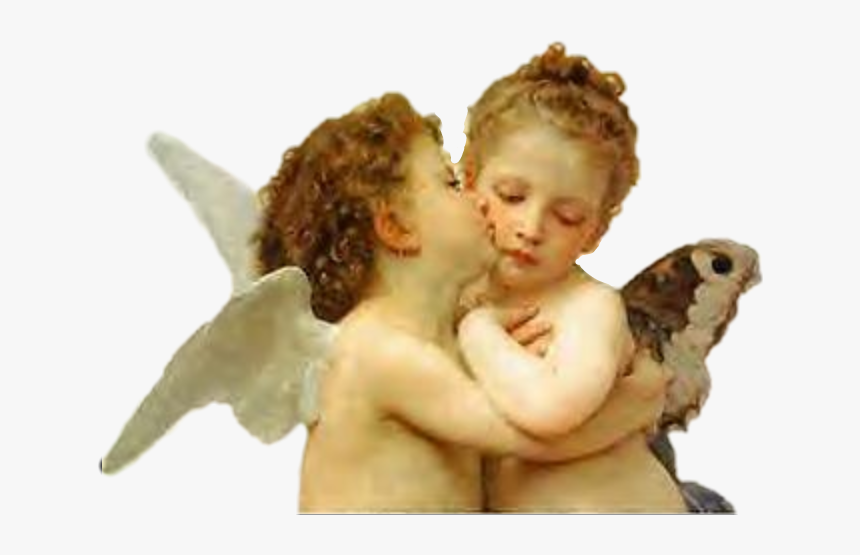 #angel #angeles #beso #kiss #sky #artistic #kids #niños - Paintings Of Cherubs And Angels, HD Png Download, Free Download