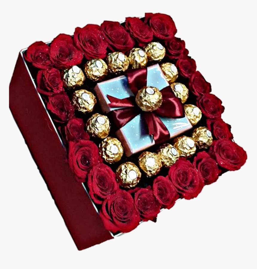 Gift Present Bow Chocolate Ferrerorocher Roses Box - Chocolate Gift Png Hd, Transparent Png, Free Download