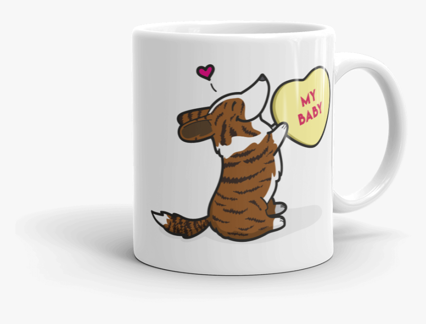 Cardigan Corgi Candy Heart Mug - Mug, HD Png Download, Free Download