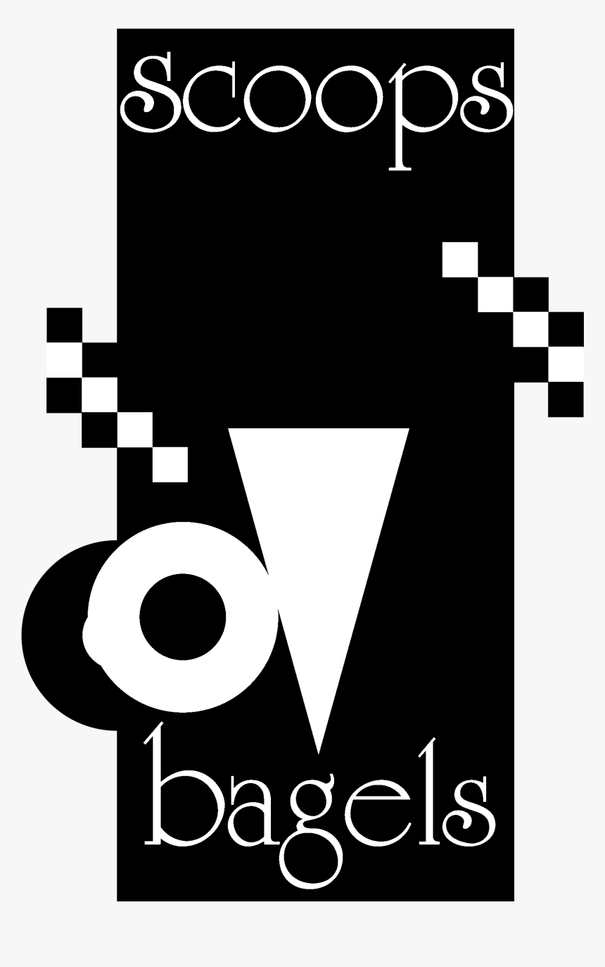 Scoops & Bagels Logo Black And White - Johnny Pag, HD Png Download, Free Download