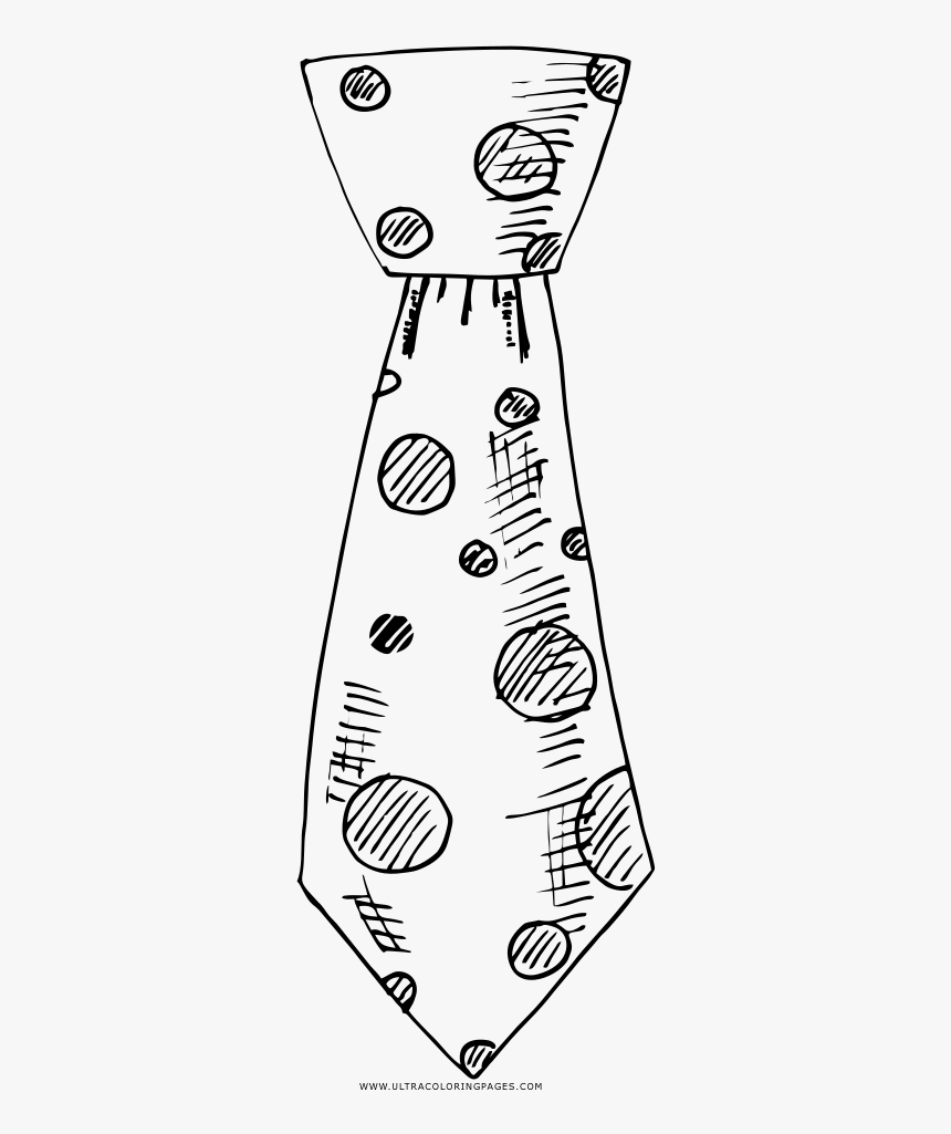 Neck Tie Coloring Page - Sketch, HD Png Download, Free Download