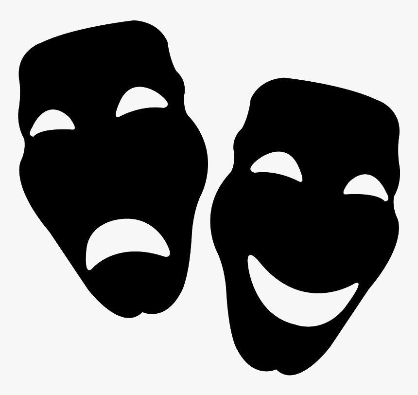 Theatre Mask Pumpkin Stencil, HD Png Download, Free Download