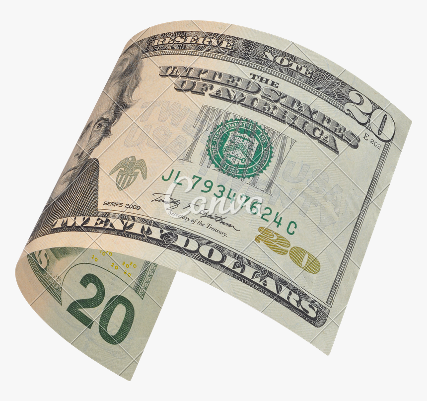Twenty Dollar Png - Flying 20 Dollar Bill, Transparent Png, Free Download