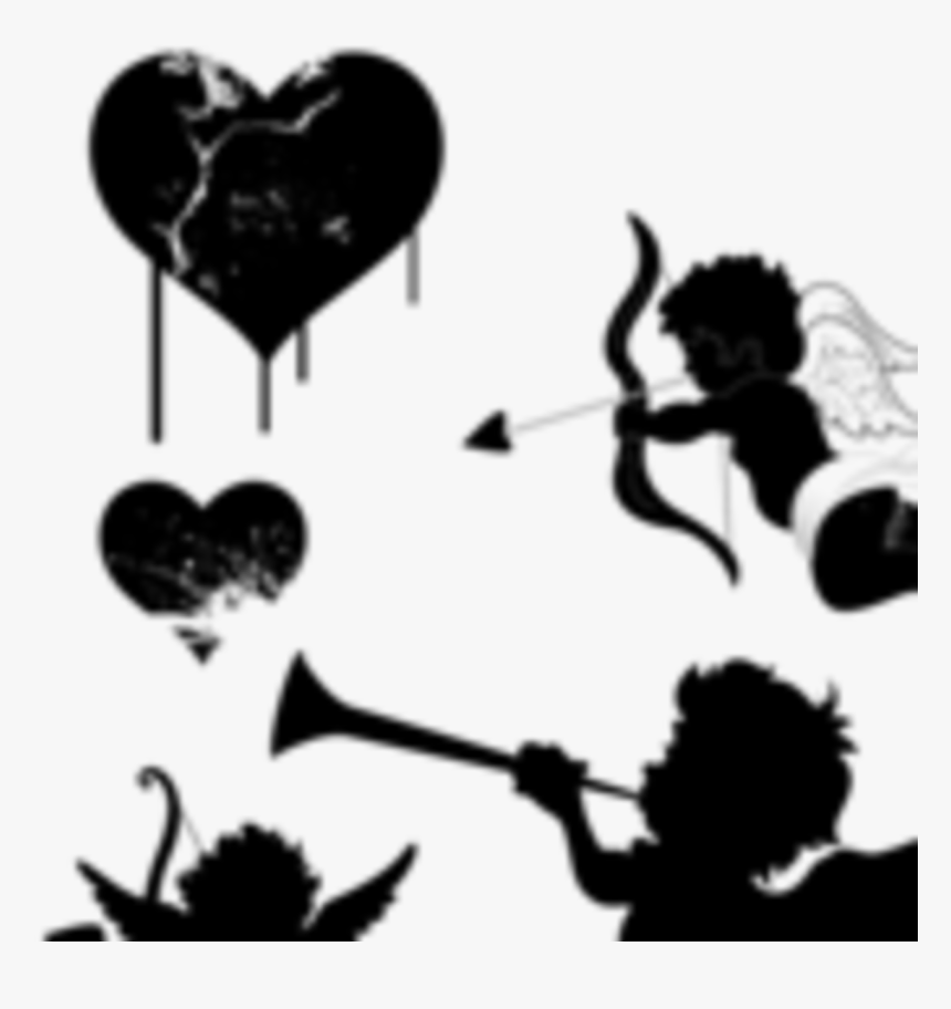 Querubin Negro Clipart , Png Download - Angels Silhouette Cartoon, Transparent Png, Free Download