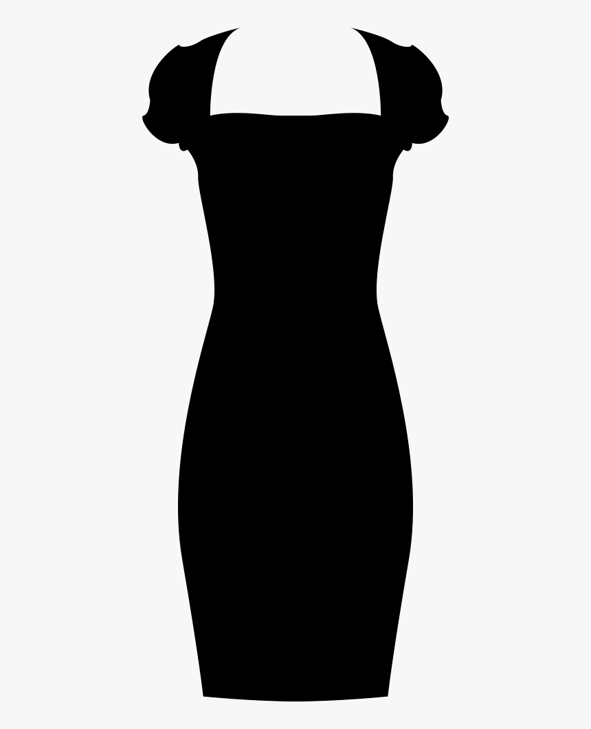 Dress Elegant Thin Black Shape - Little Black Dress, HD Png Download ...