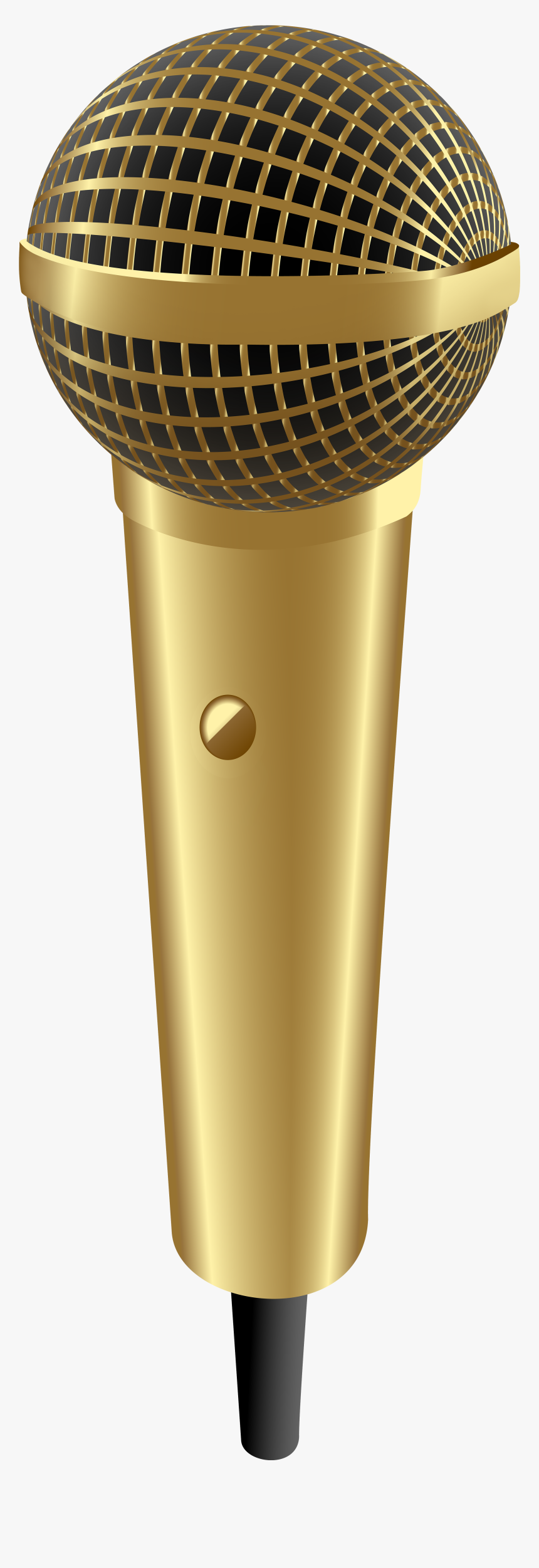 Microphone Gold Transparent & Png Clipart Free Download - Gold Microphone Clipart Transparent, Png Download, Free Download