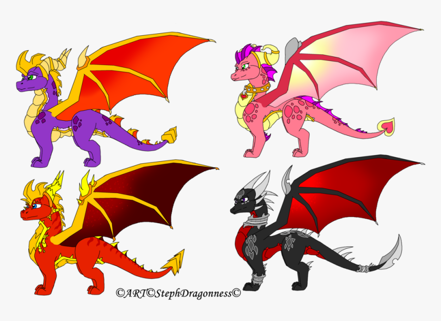 Spyro Ember Flame Cynder By Stephdragonness Spyro The - Spyro Ember And Flame, HD Png Download, Free Download