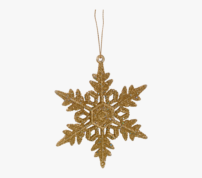 Snowflake With Gold Glitter - Christmas Flakes Clipart, HD Png Download, Free Download