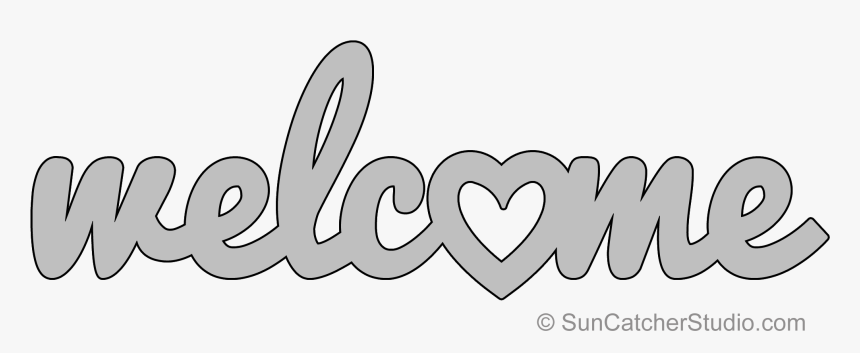 Welcome Heart Lower Pattern 2 100×840 Pikseli - Welcome String Art Template, HD Png Download, Free Download