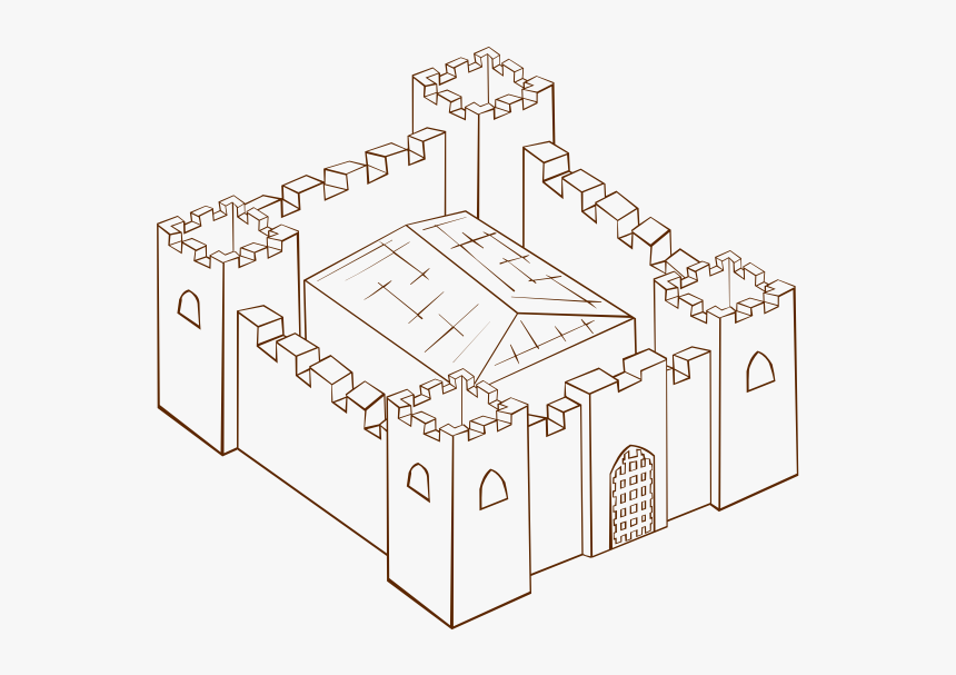 Vector Clip Art Of Role Play Game Map Icon For A Fortress - Cartoon Fortress, HD Png Download, Free Download