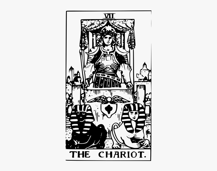 Chariot Tarot Card - Rider Waite The Chariot, HD Png Download - kindpng.
