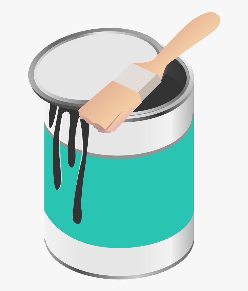 Transparent Paint Brush Silhouette Png - Paint Pot Clip Art, Png Download, Free Download