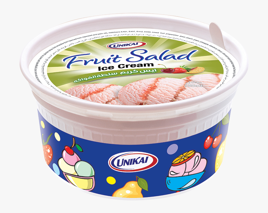 Ice Cream Cup Fruit Salad - Vanilla Cup Ice Cream, HD Png Download, Free Download