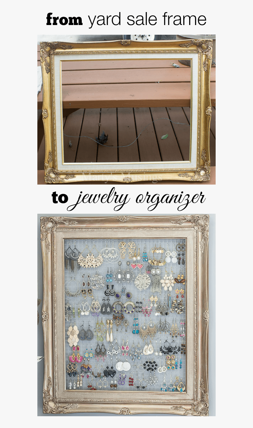 Transparent Jewelry Display Clipart - Wood Frame Earring Holder, HD Png Download, Free Download