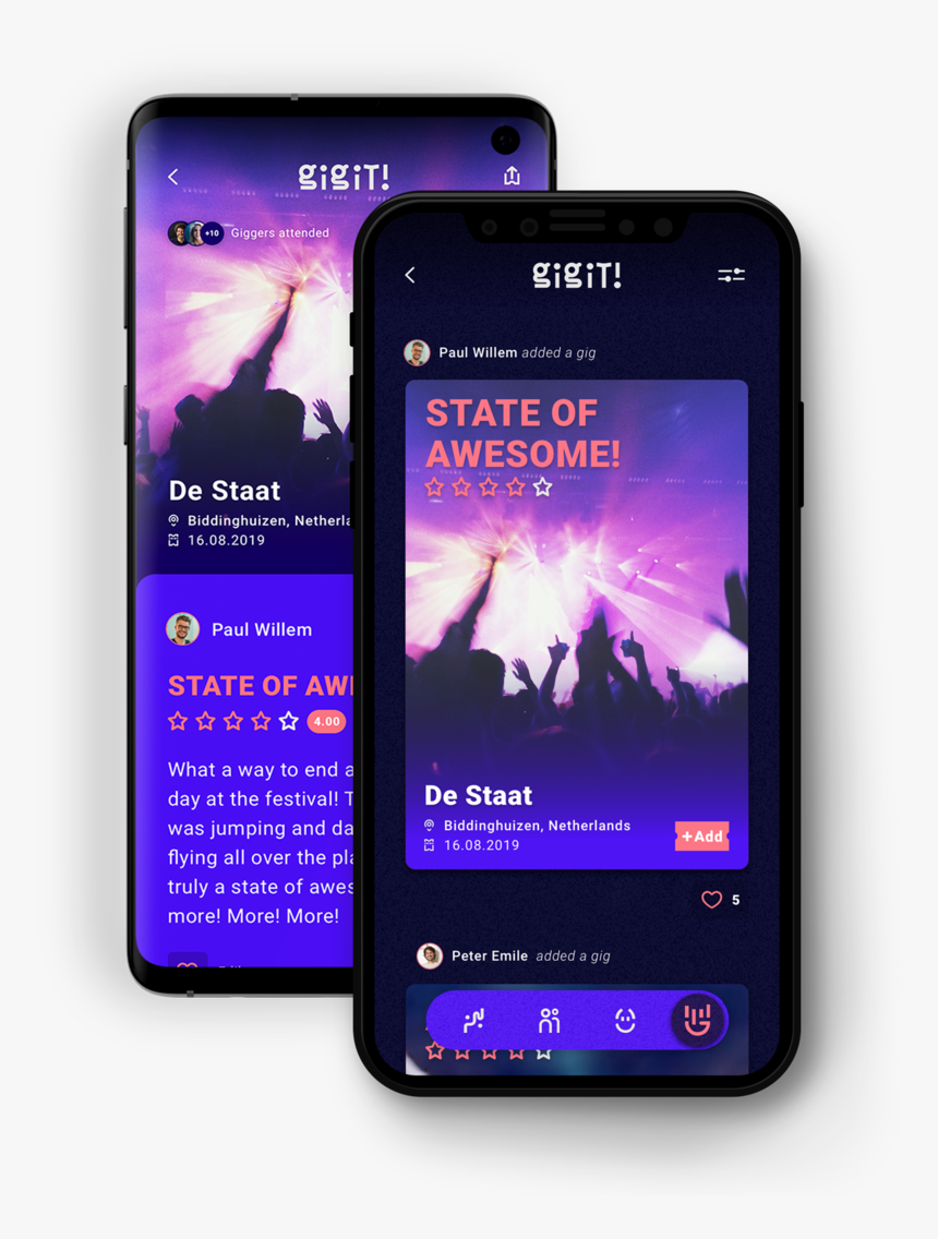 Gigit-app4 - Smartphone, HD Png Download, Free Download