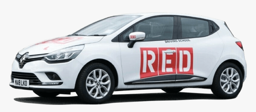 White Red Car - Red Driving School Renault Clio, HD Png Download, Free Download