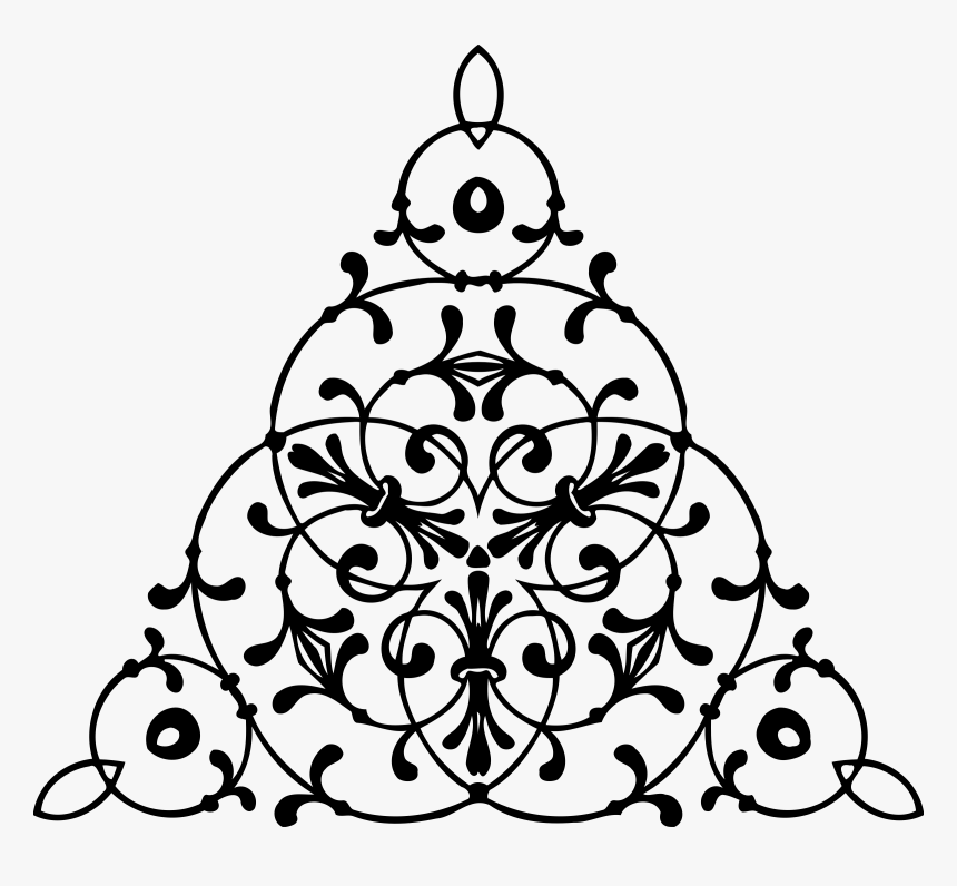 Ornament Computer Icons Christmas Tree Symmetry Black - Ornament, HD Png Download, Free Download