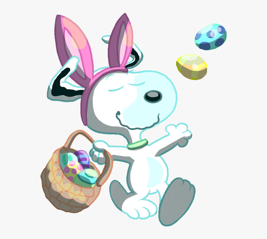 Easter Beagle Png - Cartoon Snoopy Easter, Transparent Png, Free Download