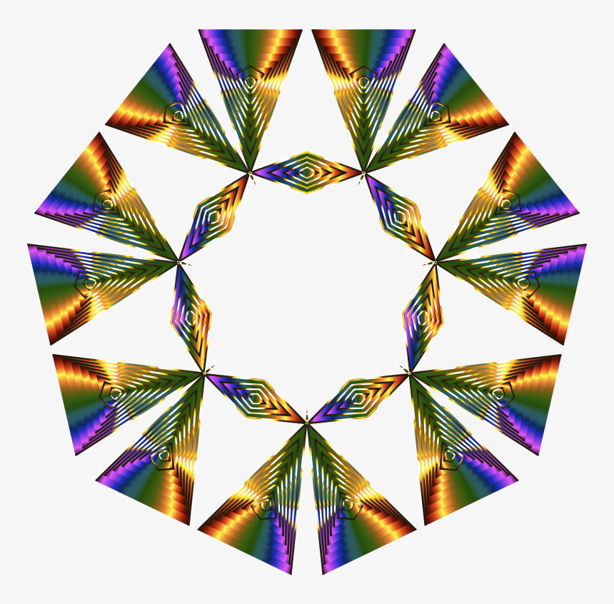 Prismatic Snowflake Clipart - Kaleidoscope, HD Png Download, Free Download