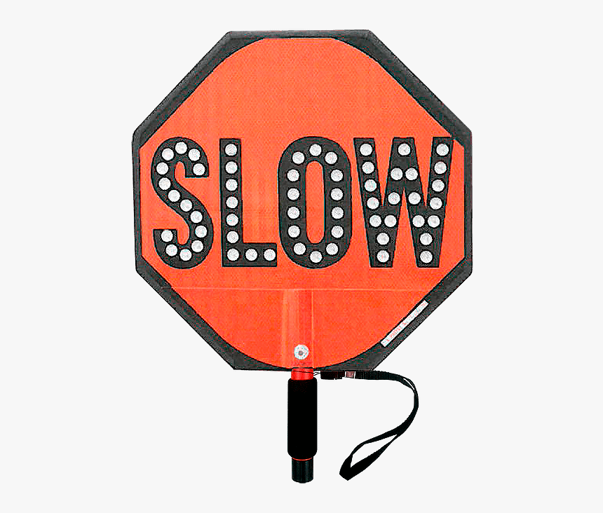 Paddle Stop Slow Flashing Led Hand Held Sign 18 Inch - Sign, HD Png Download, Free Download