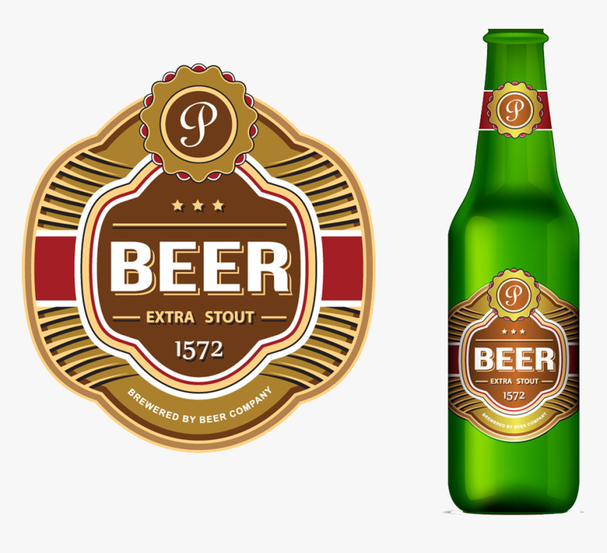Transparent Beer Bottle Vector Png - Beer Bottle Label Png, Png Download, Free Download