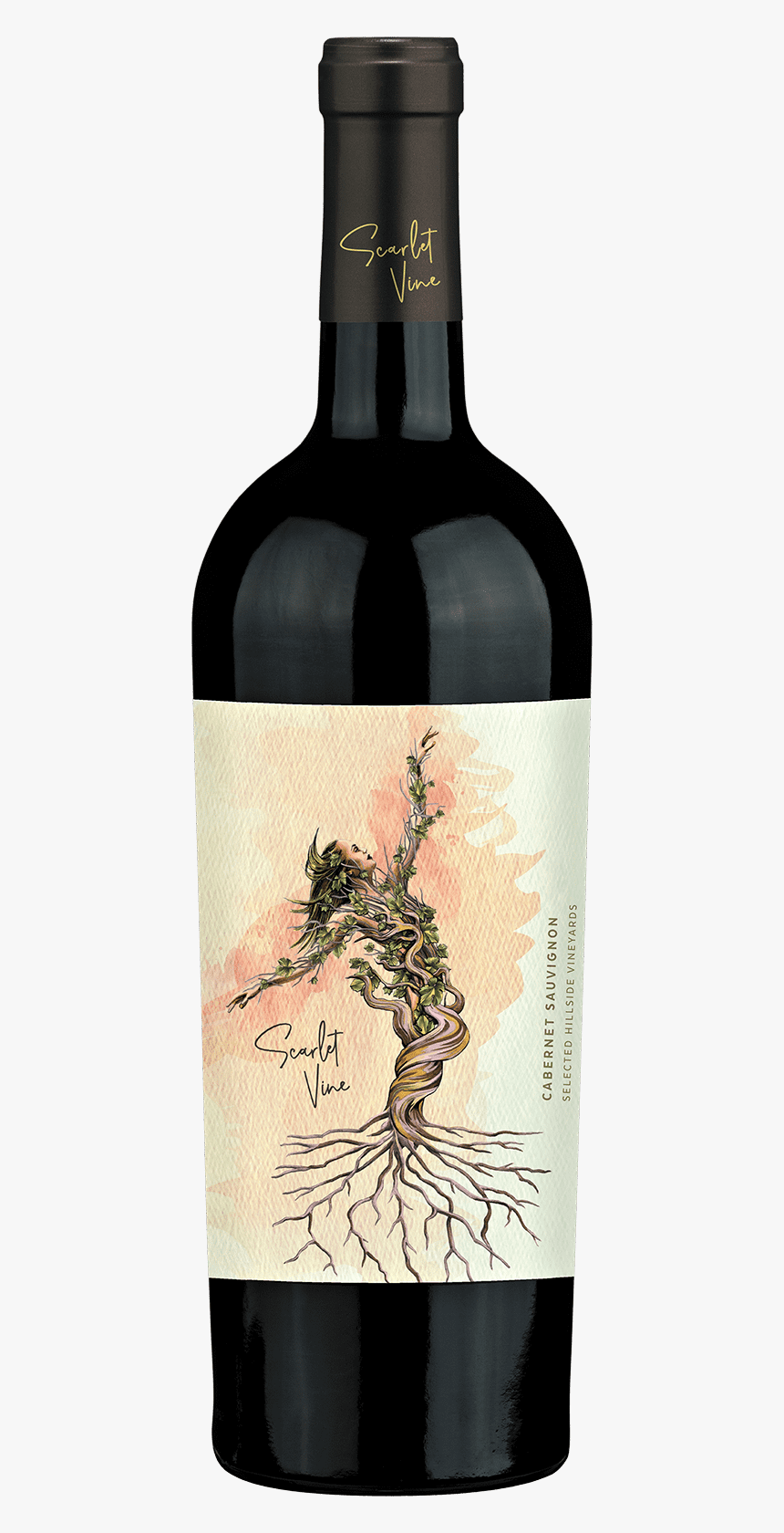 Scarlet Vine - Cabernet Bottle - Scarlet Vine Cabernet Sauvignon, HD Png Download, Free Download