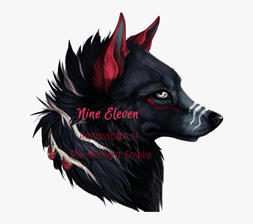 De Lobo Alfa Desenho , Png Download - Red And Black Wolf Art, Transparent Png, Free Download