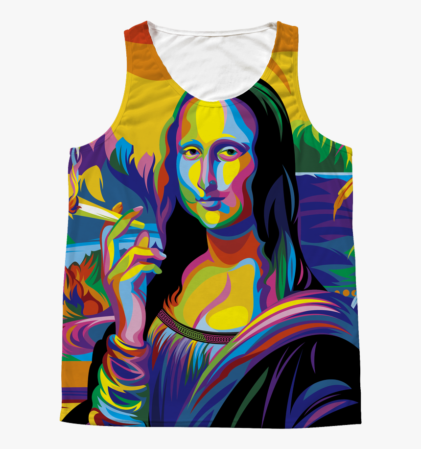 Mona Lisa Weed Tank All Over - Mona Lisa Modern Art, HD Png Download, Free Download