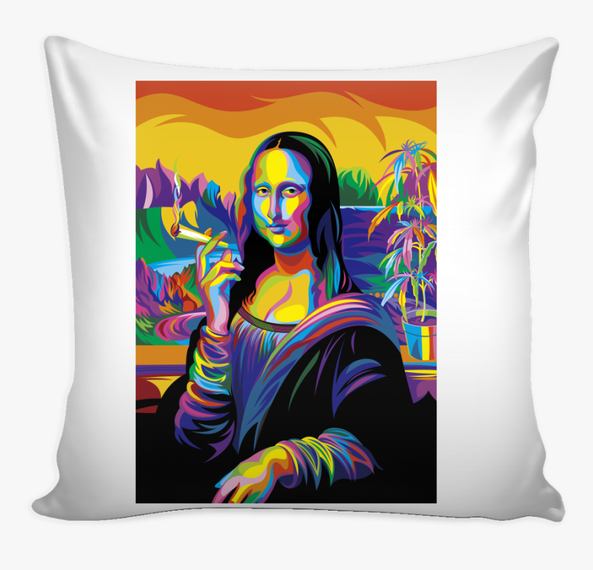 Mona Lisa Smoking Art Pillow Cover - Mona Lisa Fuck You, HD Png Download, Free Download