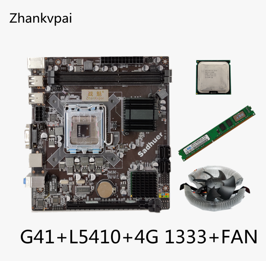 G41 Desktop Motherboard For Intel Cpu Set With Quad - Motherboard, HD Png Download, Free Download