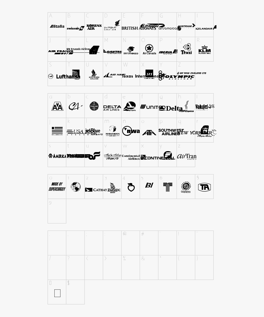 Character Map - Air France, HD Png Download, Free Download