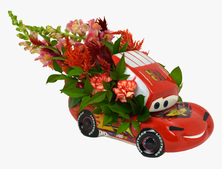 Cars With Flowers - Lightning Mcqueen Flowers, HD Png Download, Free Download