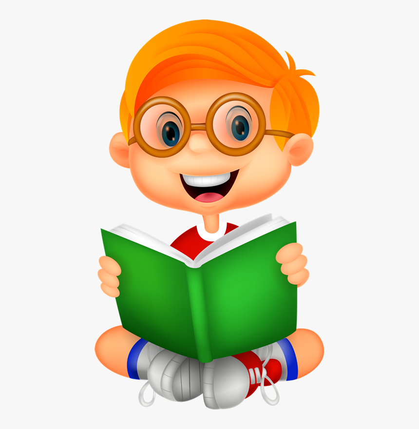 Pin By Priya Jerath On Kid Crafts - Student Cute Reading Cartoon, HD Png Download, Free Download