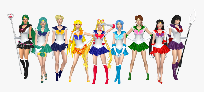 Transparent Sailor Moon Hair Png - Sims 4 Sailor Moon Outfit, Png Download, Free Download