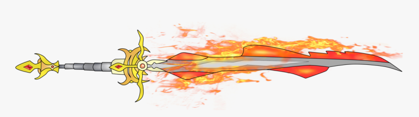 Sword Clipart Espada - Sword On Fire Png, Transparent Png, Free Download