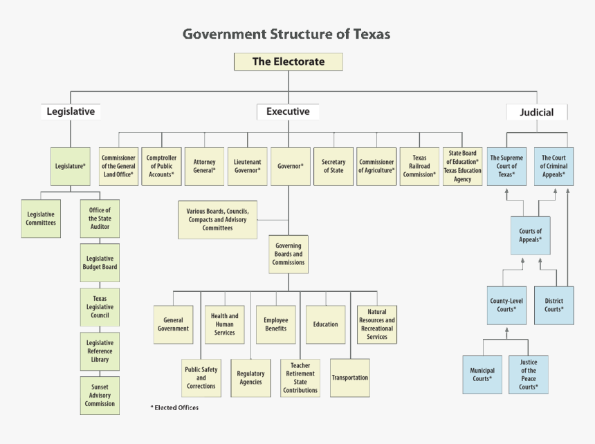 Image Result For Texas State Government Organizational - Texas State Government Chart, HD Png Download, Free Download