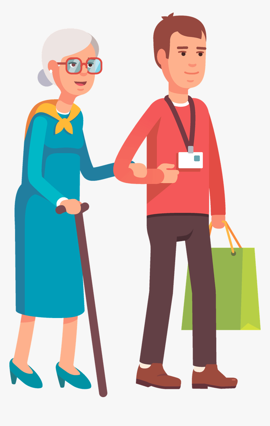 Helping Old Lady, HD Png Download, Free Download