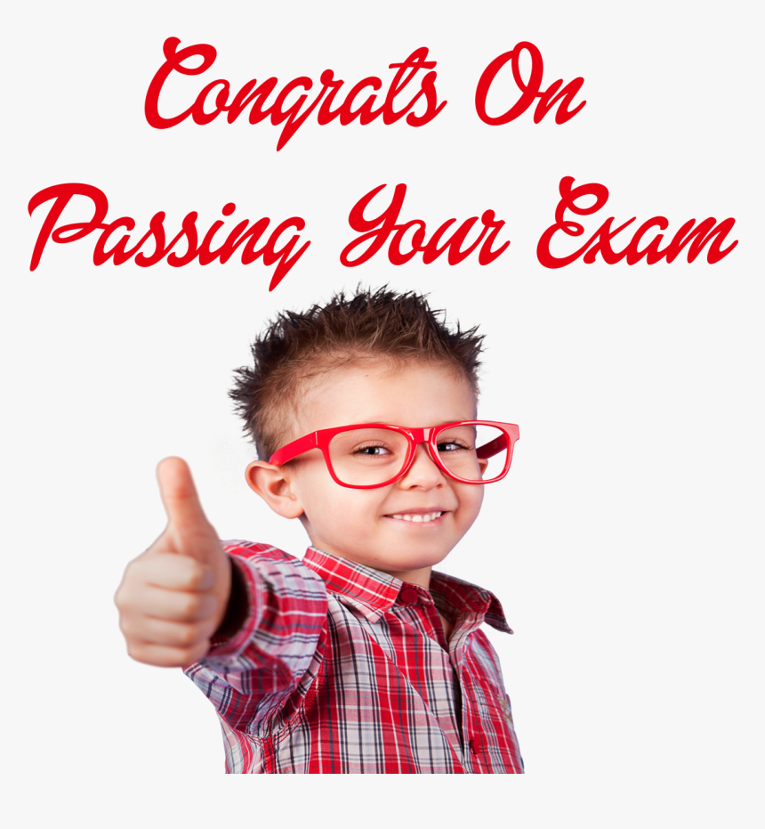 Congrats On Passing Your Exam Png Free Image Download - Boy Thumbs Up Png, Transparent Png, Free Download