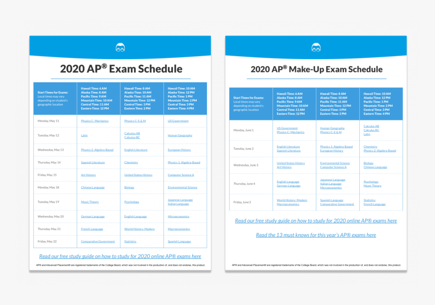 2020 Ap Exam Schedule, HD Png Download, Free Download