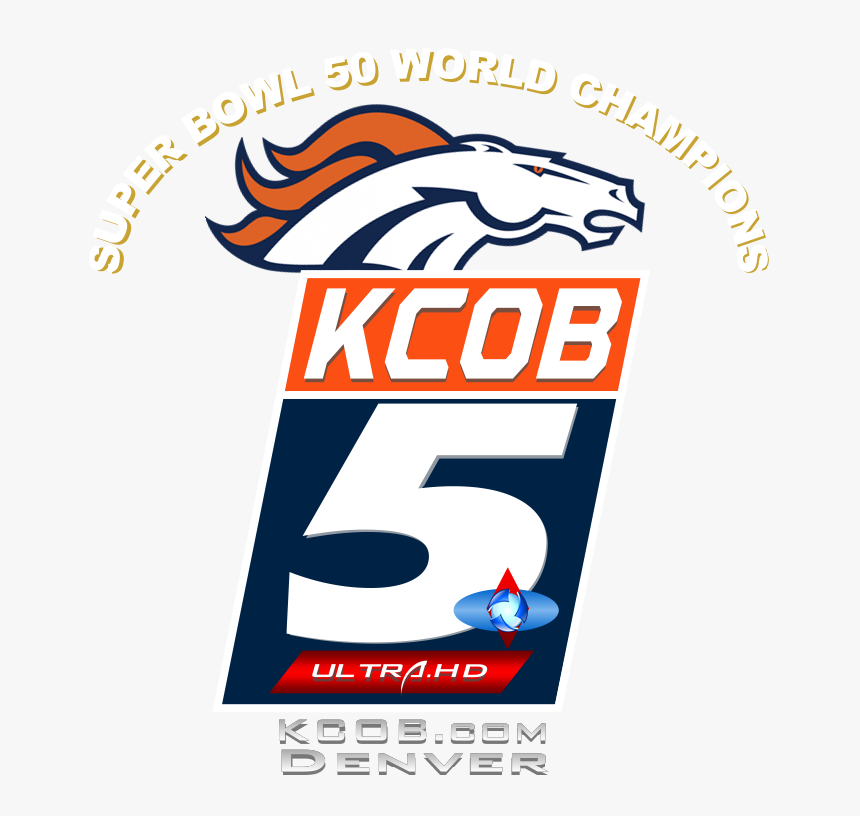 Special Kcob Logo Commemorating The Denver Broncos - Easy Denver Broncos Drawings, HD Png Download, Free Download