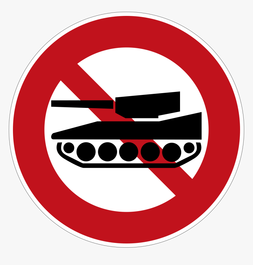 File - Tanks Prohibited - Over Slash - Svg - Tank Clip Art, HD Png Download, Free Download
