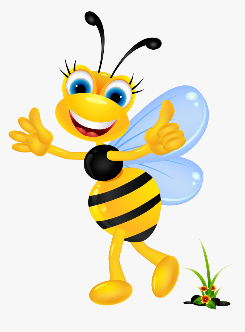 Bee Cartoon Clip Art - Bee Cartoon Png, Transparent Png, Free Download