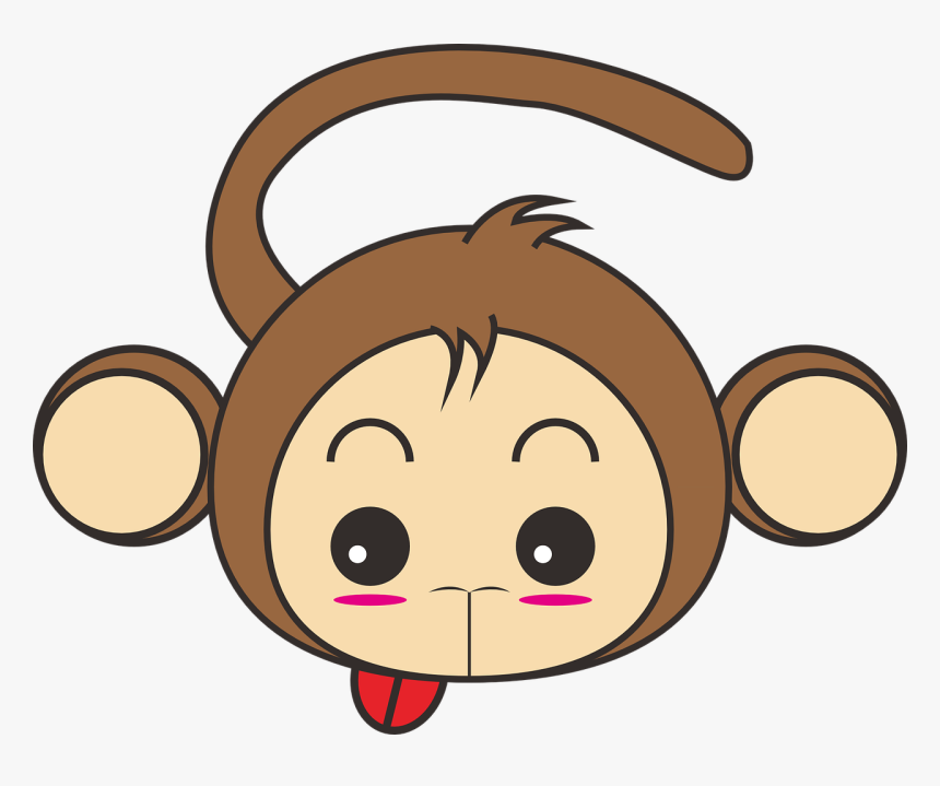 Cute Monkey Cartoon Png, Transparent Png, Free Download