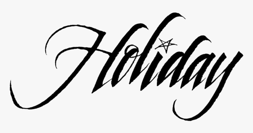 Calligraphy Happy Holidays Png Clipart - Holiday Title Png, Transparent Png, Free Download