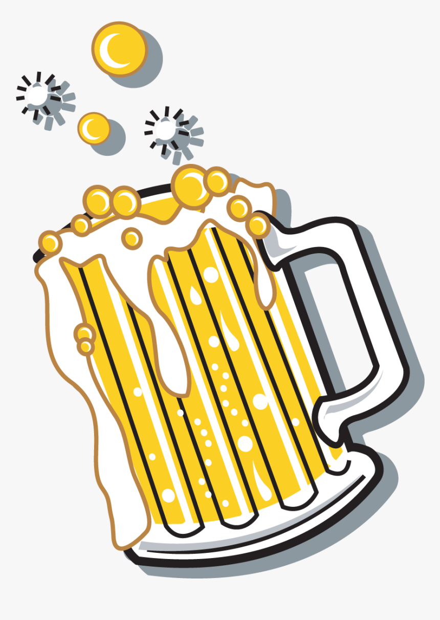Beer Cartoon - Clipart Best - Spilling Beer Mug Clipart, HD Png Download, Free Download