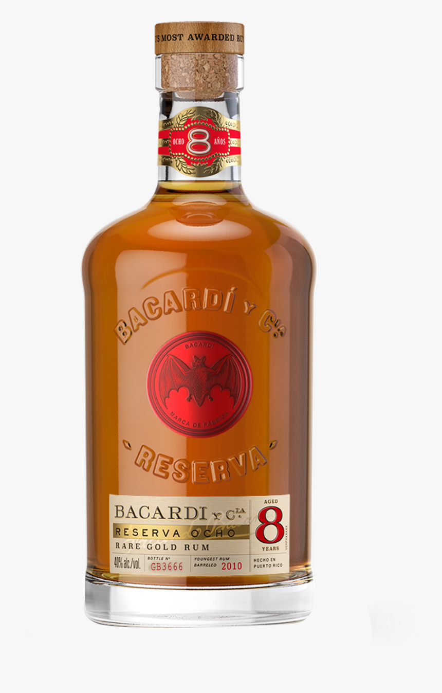 Bacardi Ron 8 Anos 1 Ltr - Bacardi Reserva Ocho, HD Png Download, Free Download