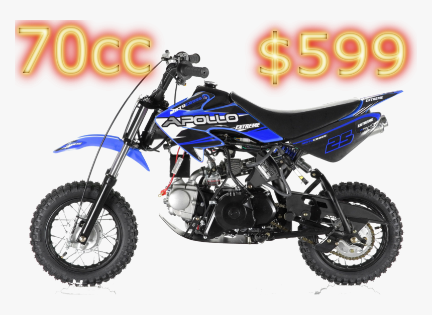 70cc Dirt Bike , Png Download - Apollo 70 Dirt Bike, Transparent Png, Free Download