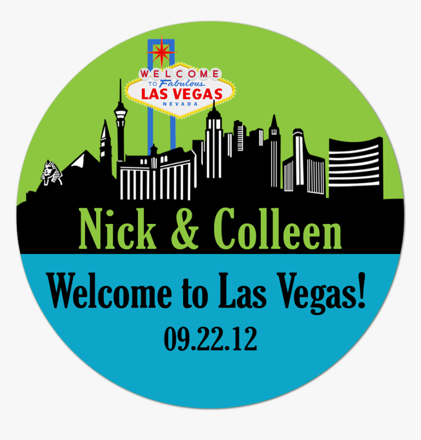 Las Vegas Skyline Personalized Sticker Wedding Stickers - Graphic Design, HD Png Download, Free Download