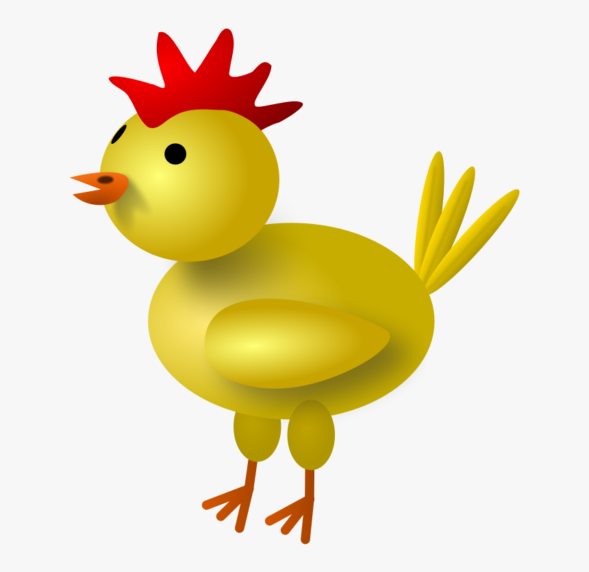 Yellow-hair Chicken Rooster Clip Art - Chicken Yellow, HD Png Download, Free Download