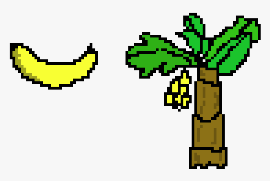 Banana Tree Pixel Art, HD Png Download, Free Download